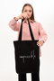 Zoozie Bags 1508 Bolso Tote de Algodón Negro 35 x 40 x 8 cm